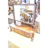 An early 20th Century mahogany toilet mirror having drawer base, width approx. 56cm