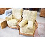 A pair of modern Ercol armchairs