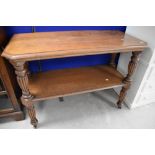 A 19th Century oak buffet table having two tiers, in the Gillows/Bell & Coupland style, dimensions