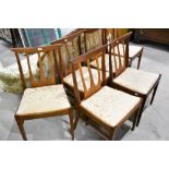 A set of six vintage teak G plan dining chairs , 1960s G Plan Brasilia style