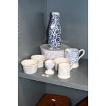 A quantity of Emma Bridgewater pottery 'Blue Daisy' ware, to feature a half pint and 1/4 pint mug,