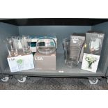 A quantity of contemporary LSA International glassware, to feature two vases of varying sizes, '