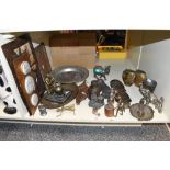A selection of African and Eastern metal and other items, including African cast brass female