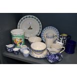 A small selection of Emma Bridgewater and other pottery, to feature Emma Bridgewater blue splatter