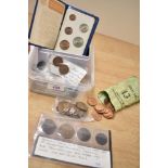 An assortment of British pre-decimal copper coins including an amount of uncirculated 1967 half