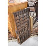 Two vintage printers trays, approx. 87 x 38 and 82 x 36cm, the latter having copper plated handle