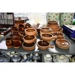 A quantity of late 20th-century Peter Dick (1936 - 2012) studio pottery for Coxwold Pottery,