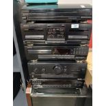 A Kenwood retro style stacking system , no speakers with this - comes with a box of leads and