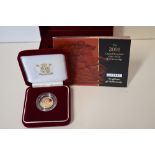 An Elizabeth II 2001 Gold Proof Half Sovereign, Royal Mint, Rev George And Dragon, Weight 3.99