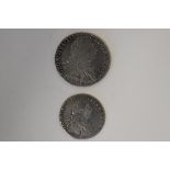A George III 1787 Shilling. A George III 1787 Sixpence. (2)