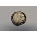 A Charles I Hammered Silver Shilling 1642-49, MM Sun, Clipped.