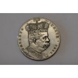 An Italian Eritrea 1891 Silver 5 Lire, Obv Crowned Bust Umberto I, Rev Crowned Eagle With Shield