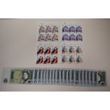 Bank Of England Uncirculated Series D Sir Isaac Newton One Pound Banknotes, J B Page, Consecutive