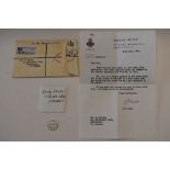 An Elizabeth II 1956 Sixpence Struck On A Thin Flan, Original Royal Mint Tower Hill, Letter dated