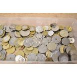A collection of 20th Century world coins including Austria, Barbados, Canada, France, Italy, Spain