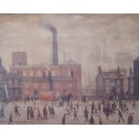After Laurence Stephen Lowry RBA RA (British 1887-1976) Lithograph 'Coming Home from the Mill',