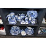 A selection of 20th-century Spode 'Italian' blue and white transferware, to also include 'Blue