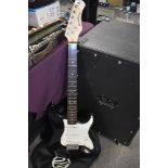 A Westcoast stratocaster style electric guitar, supplied with gig bag