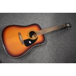 A Fender acoustic guitar, model DG3, serial number CK98010618