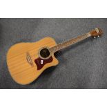 A Westfield electro acoustic guitar, model B220 CEQ-NT, with padded gig bag