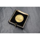 A 9ct gold 'Worsley And District Agricultural And Horticultural Society' presentation medallion,