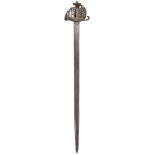A RARE ENGLISH OR LOWLAND SCOTTISH BASKET-HILTED BACKSWORD, LATE 16TH/EARLY 17TH CENTURY
