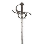 A FINE SAXON SWEPT-HILT RAPIER, CIRCA 1570