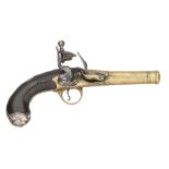A VERY RARE FLINTLOCK SILVER-MOUNTED TINDER-LIGHTER DISGUISED AS A PISTOL BY KOLBE OF LONDON,
