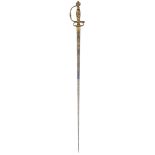 A FINE FRENCH SMALL-SWORD WITH CHISELLED AND GILT STEEL, CIRCA 1750-60