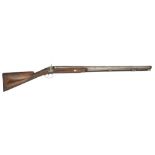 A RARE 8 BORE CHARLES JONES’S PATENT ‘WATER-PROOF’ PERCUSSION WILDFOWLING GUN BY CHARLES JONES,