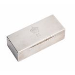 A SMALL CASED LOCK OF NAPOLEON’S HAIR, THE SILVER CASE WITH LONDON SILVER HALLMARKS FOR 1912,