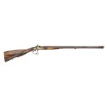 A FRENCH 20 BORE PERCUSSION D.B. SPORTING GUN BY PRELAT ARQU ER DU ROI A PARIS, NO. 936, CIRCA 1840