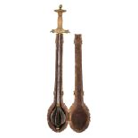 A VERY RARE CASED INDIAN ALL-METAL MACE, 18TH/19TH CENTURY, SOUTH INDIA, POSSIBLY MYSORE OR TANJORE