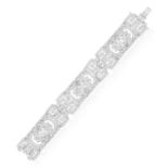 A DIAMOND BRACELET • Of Art Deco style • brilliant, old, baguette, square and single-cut diamonds,