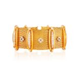A DIAMOND BRACELET • Set with rose-cut diamonds, approx. 3.30cts total • mounted in 18K gold •