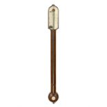 A VICTORIAN ROSEWOOD CASED STICK BAROMETER, signed Bennett, Cheapside, London,