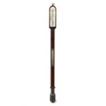 AN EARLY VICTORIAN ROSEWOOD CASED STICK BAROMETER BY JAMES IMRAY AND SONS, LONDON