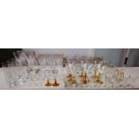 Glassware: to include pedestal wines; tumblers; and brandy balloons
