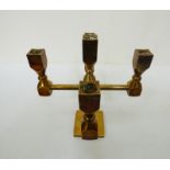 A Metallslojden Gusum vintage solid brass, four arm/five fitting candelabra, marked 1981 Bh Nr 489