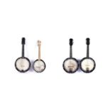 Three mandolin banjos; and a ukulele banjo