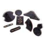 Japanese lacquer writing box; and other items