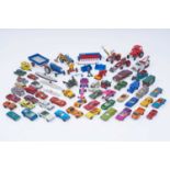 A collection of loose diecast vehicles by various makers