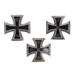 Three German First World War Iron Cross 1st Class 1914 medals