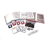 A selection of mainly Commonwealth stamps; British coins; and others