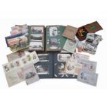 Three early 20th Century postcard albums; and other items