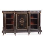 A Victorian ebonised credenza