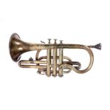 A vintage brass cornet