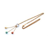 Faberge: an enamel, diamond and 18ct gold egg pattern necklace