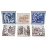 A selection of eight tiles