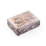 An Edwardian silver playing cards box